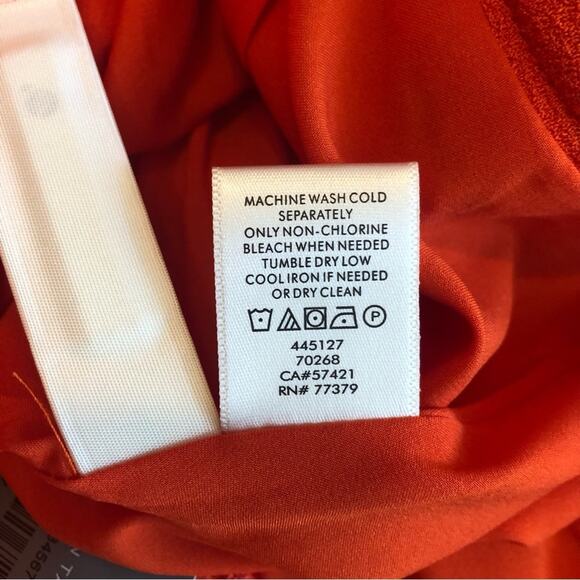 NWT Ann Taylor MIDI Skirt Women’s Sz 4 Pleated Orange Pleated Preppy Career - Picture 14 of 14